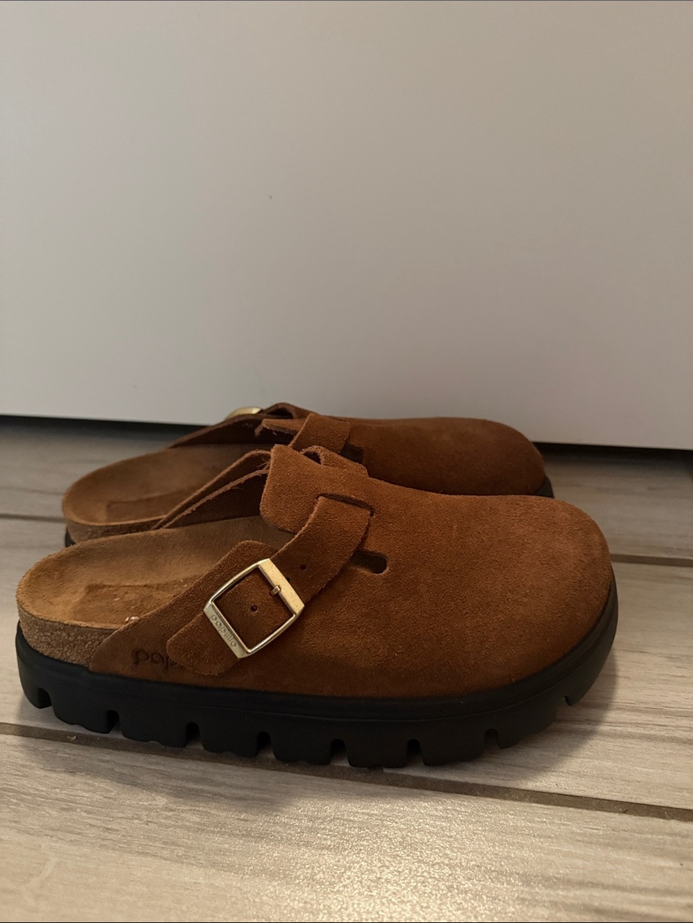 NWOT Womens Papillio by Birkenstock® Boston Chunky Sandal - Dark Tea Size 38 - Picture 3 of 6